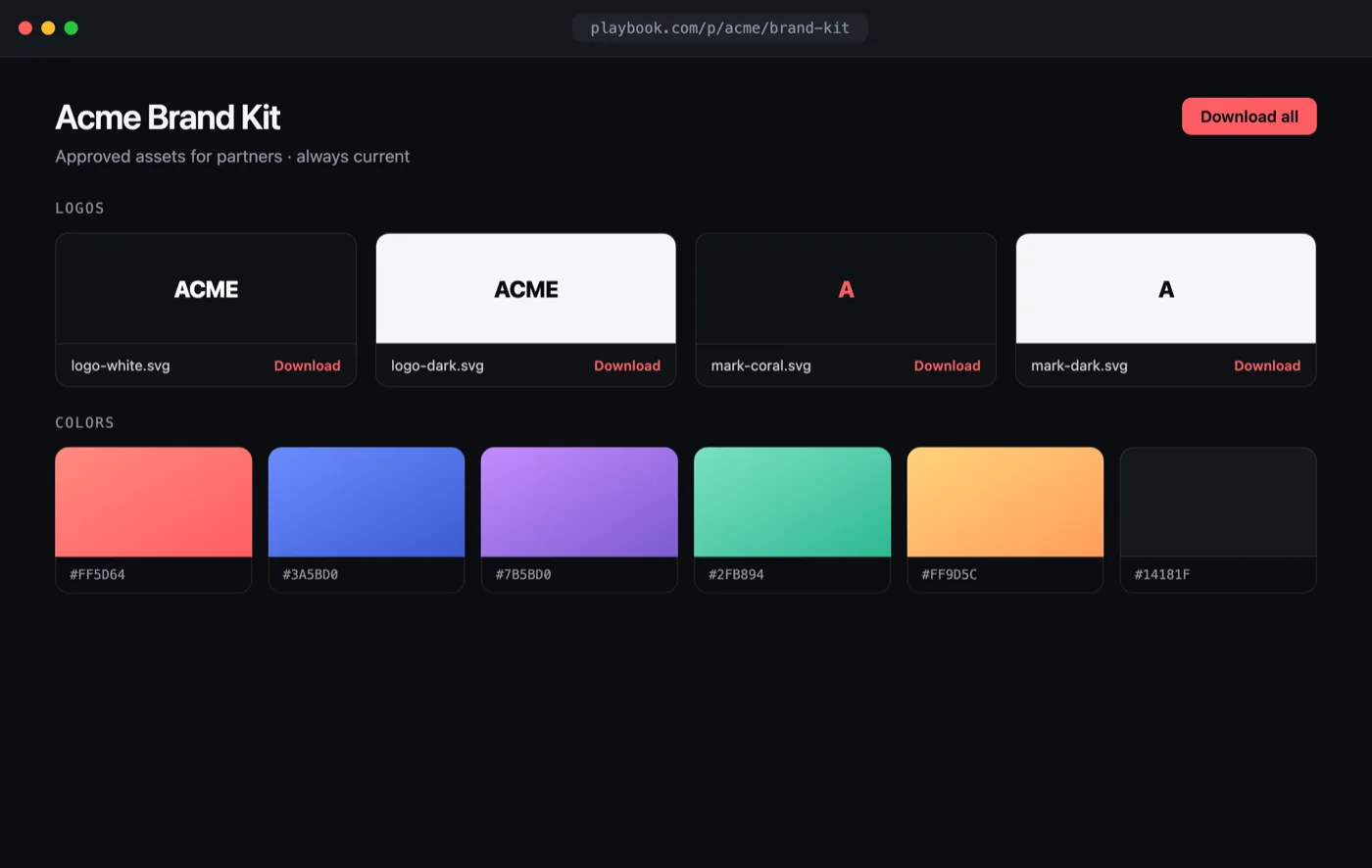 Brand portals example